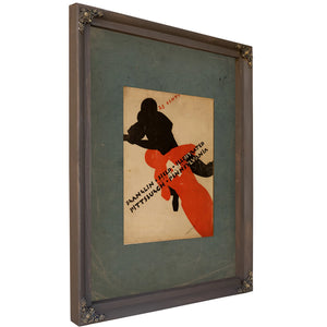 November 5 1932 Franklin Field Illustrated for the Pennsylvania Versus Pittsburgh — Bourbon Framed Canvas Print | Bella Frye