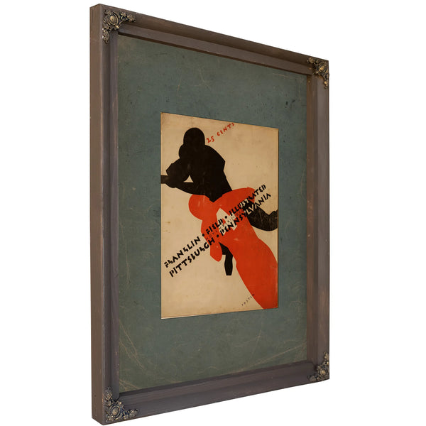 November 5 1932 Franklin Field Illustrated for the Pennsylvania Versus Pittsburgh — Bourbon Framed Canvas Print | Bella Frye