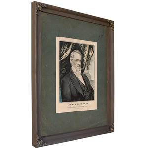 James Buchanan Fifteenth President of the United States 1857 — Bourbon Framed Canvas Print | Bella Frye
