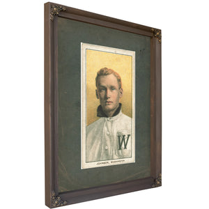 Walter Johnson Washington Nationals Baseball Card Portrait 9 — Bourbon Framed Canvas Print | Bella Frye