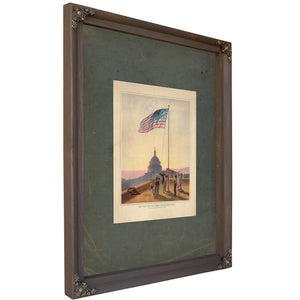 The Flag That Has Waved One Hundred Yearsa Scene on the Morning of the Fourth Day of July 1876 1876 — Bourbon Framed Canvas P