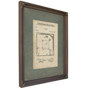Us Patent No. 367991 E K Mcgill Baseball Game August 9 1887 — Bourbon Framed Canvas Print | Bella Frye