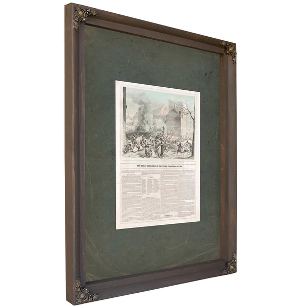 The Great Explosion in New York February 4th 185 185 — Bourbon Framed Canvas Print | Bella Frye
