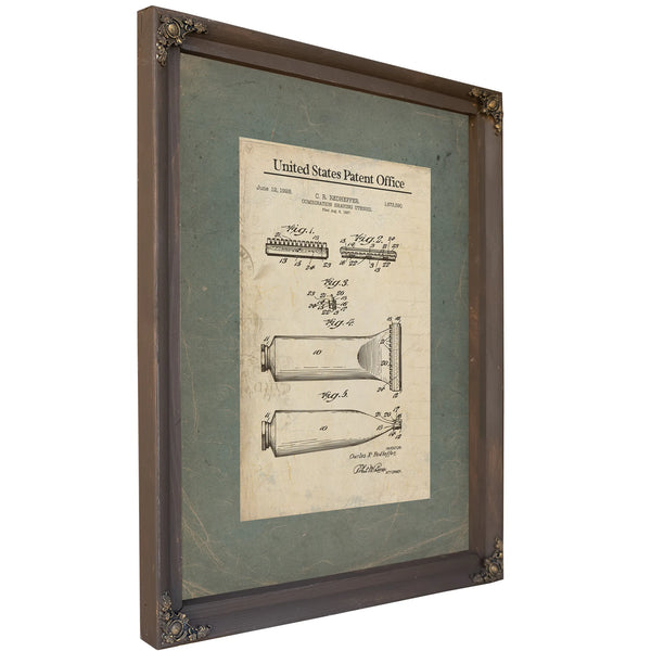 The Gentlemans Ritual Patent 167359 — Bourbon Framed Canvas Print | Bella Frye