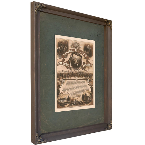 General Re Lees Farewell Address 19th Century — Bourbon Framed Canvas Print | Bella Frye