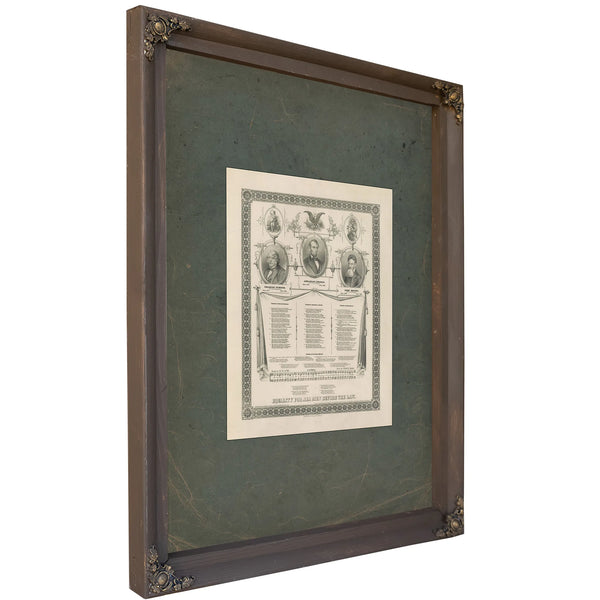 Equality for All Men Before the Law 1877 — Bourbon Framed Canvas Print | Bella Frye