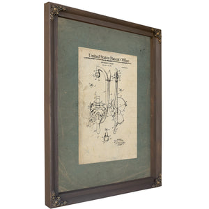 Us Patent No. 2317837 Swimmers Mask by Ch Wilen April 2 1943 — Bourbon Framed Canvas Print | Bella Frye