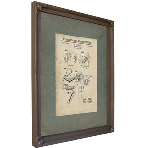 Us Patent No. 232368 Shooting Jacket by Burr a Evans (1942) — Bourbon Framed Canvas Print | Bella Frye