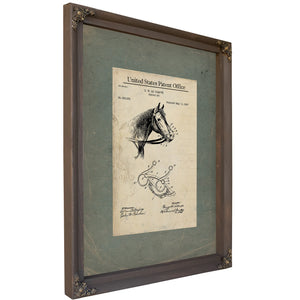 Us Patent No. 582535 Bridle Bit by G W Le Compte May 11 1897 — Bourbon Framed Canvas Print | Bella Frye