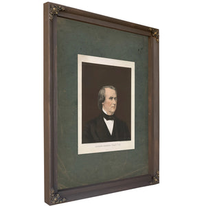 Andrew Johnson President Us 1866 — Bourbon Framed Canvas Print | Bella Frye