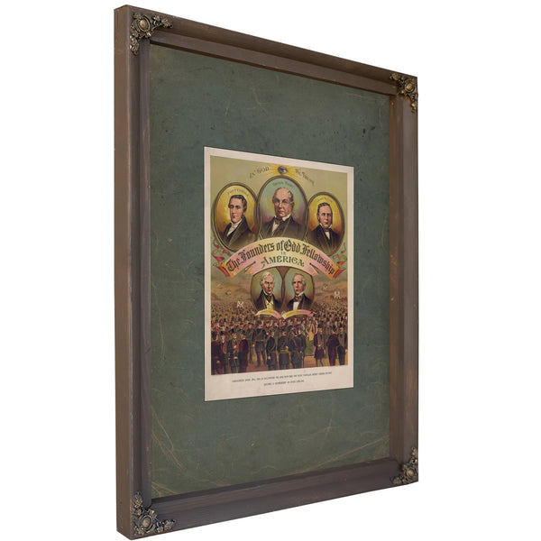 The Founders of Odd Fellowship in America 1891 — Bourbon Framed Canvas Print | Bella Frye