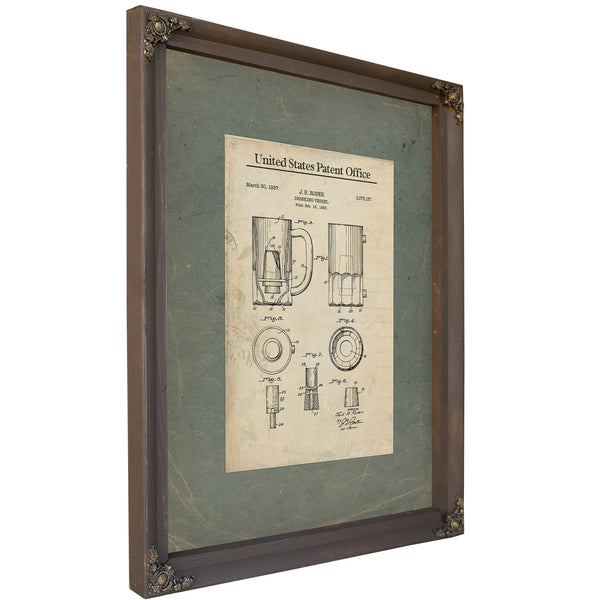 The Publicans Blueprint Patent for the Perfect Pour — Framed Wall Art Room View | Bella Frye