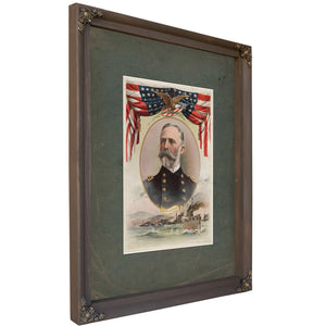 Rear Admiral Sampson Usn 1899 — Verdigris Framed Canvas Print | Bella Frye