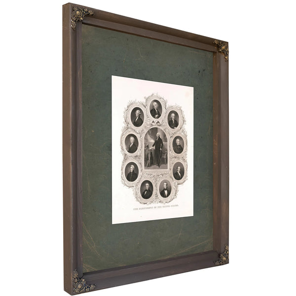 The Presidents of the United States 1842 — Bourbon Framed Canvas Print | Bella Frye