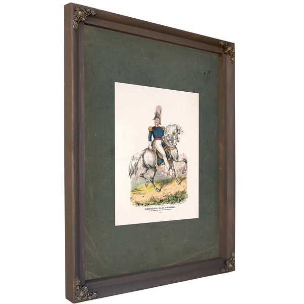 General De Twiggs at the Storming of the Fortress of Chapultepec 1847 — Bourbon Framed Canvas Print | Bella Frye