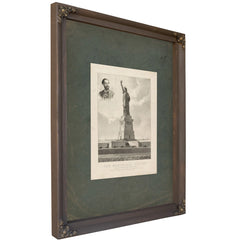 The Bartholdi Statuebedloes Island New York Harborpresented to the United States by Citizens of France 1886 — Bourbon Framed 