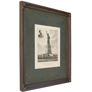 The Bartholdi Statuebedloes Island New York Harborpresented to the United States by Citizens of France 1886 — Bourbon Framed 