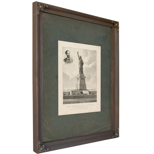 The Bartholdi Statuebedloes Island New York Harborpresented to the United States by Citizens of France 1886 — Bourbon Framed 