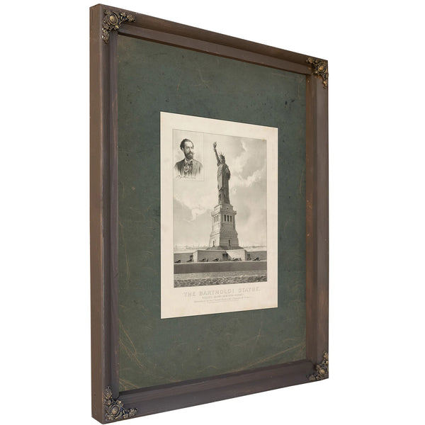 The Bartholdi Statuebedloes Island New York Harborpresented to the United States by Citizens of France 1886 — Bourbon Framed 