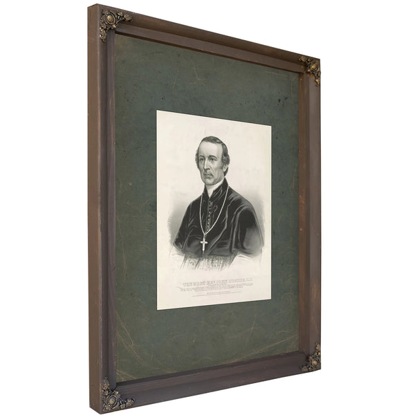 The Most Rev John Hughes Dd_ First Archbishop of New York 1864 — Bourbon Framed Canvas Print | Bella Frye