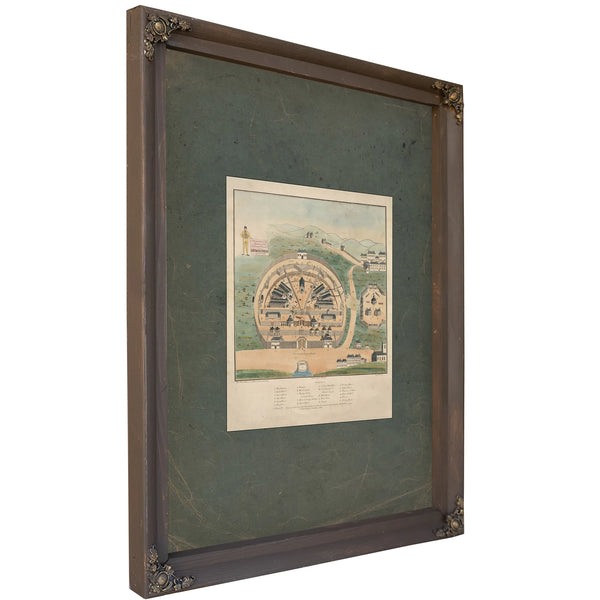 Representation of the Massacre of American Prisoners in Dartmoor Prison April 6 1815 1845 — Bourbon Framed Canvas Print | Bel