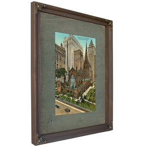 Gothic Spire Among Giants Trinity Church in the Shadow of Progress — Bourbon Framed Canvas Print | Bella Frye