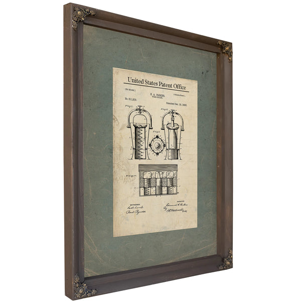 The Parker Wine Cooler Patent of 1893 — Framed Wall Art Room View | Bella Frye