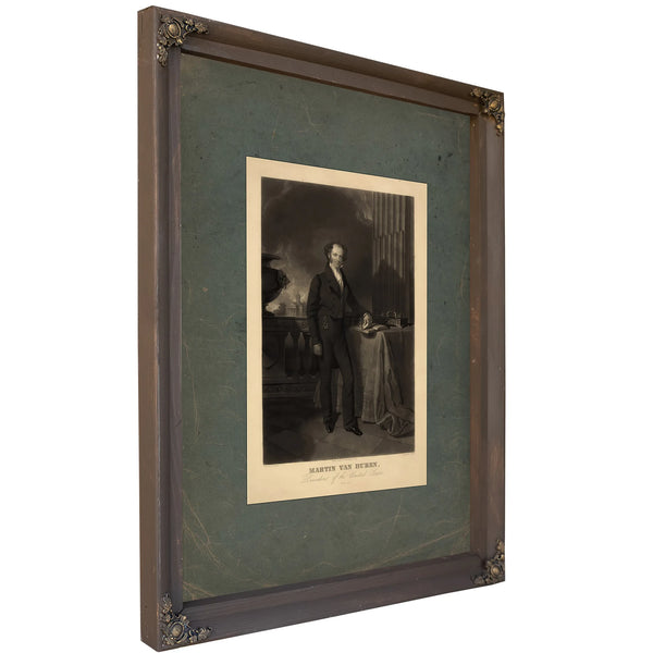 Martin Van Buren President of the United States 1839 1841 — Bourbon Framed Canvas Print | Bella Frye