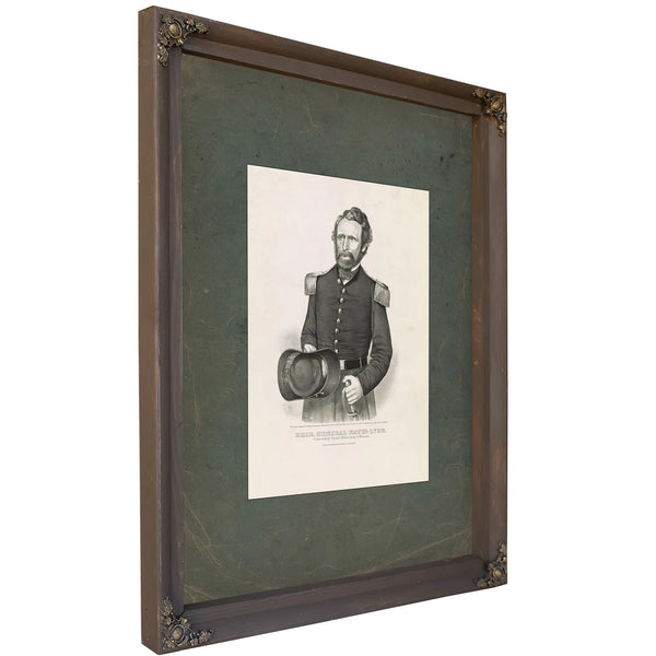 Brigadier General Nathaniel Lyon Commanding United States Army in Missouri 1861 — Bourbon Framed Canvas Print | Bella Frye