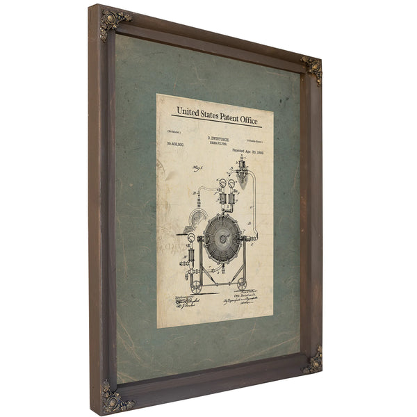 The Alchemists Vessel Zwietusch Beer Filter Patent — Framed Wall Art Room View | Bella Frye