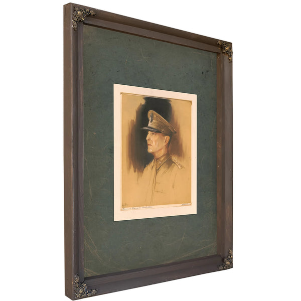 General Douglas Macarthur 2th Century — Bourbon Framed Canvas Print | Bella Frye