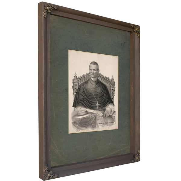 His Eminence Cardinal Mccloskey Archbishop of New York 1875 — Bourbon Framed Canvas Print | Bella Frye