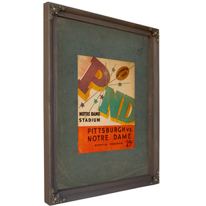 Official Football Program for the October 19 1935 Notre Dame Versus Pittsburgh — Bourbon Framed Canvas Print | Bella Frye