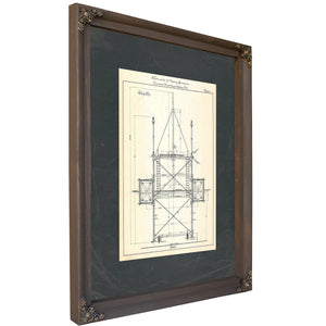 The Diamond Shoal Apparatus — Engineering Schematic for the Graveyard of the Atlantic — Bourbon Framed Canvas Print | Bella F