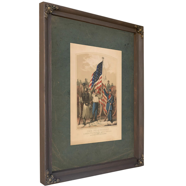 The Volunteers in Defence of the Government Against Usurpation 1861 1861 — Bourbon Framed Canvas Print | Bella Frye