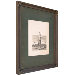 The Statue of Liberty 1878 — Bourbon Framed Canvas Print | Bella Frye