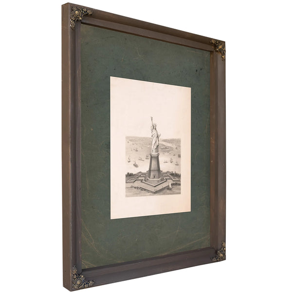 The Statue of Liberty 1878 — Bourbon Framed Canvas Print | Bella Frye
