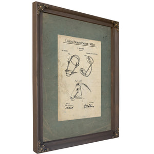 Us Patent No. 233631 Horse Bridle by D Magner October 26 188 — Bourbon Framed Canvas Print | Bella Frye