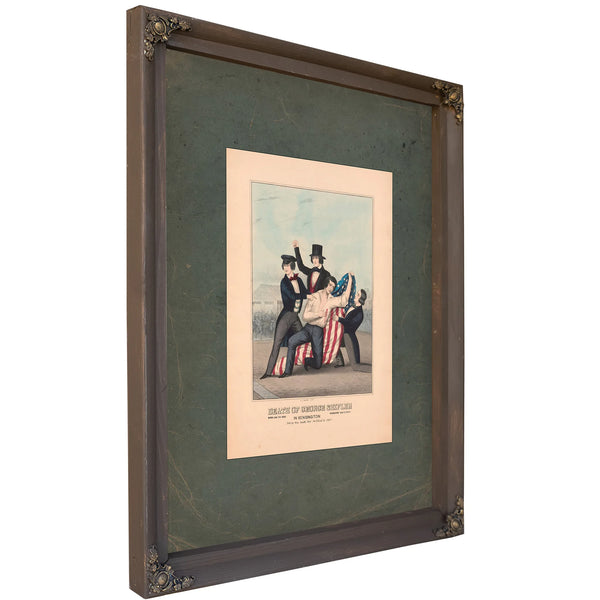Death of George Shifler Born Jan 24 1825 Murdered May 6 1844 in Kensington 1844 — Bourbon Framed Canvas Print | Bella Frye