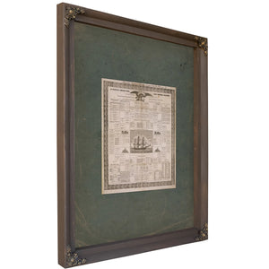 Family Chart for the United States 1835 — Bourbon Framed Canvas Print | Bella Frye