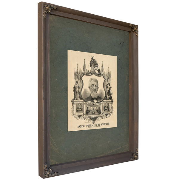 Ancient Order of United Workmen 1892 — Bourbon Framed Canvas Print | Bella Frye