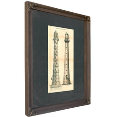 The Iron Sentinel of Cape Canaveral Maritime Engineering Blueprint — Bourbon Framed Canvas Print | Bella Frye