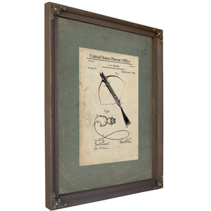 Us Patent No. 38371 Projector for Sea Oiling Shells by Ah Walker April 3 1888 — Bourbon Framed Canvas Print | Bella Frye