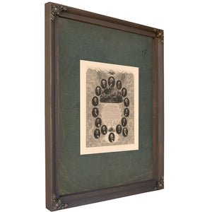 The Declaration of Independence and Portraits of the Presidents 1861 1865 — Bourbon Framed Canvas Print | Bella Frye