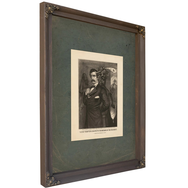 Satan Tempting Booth to the Murder of the President 1865 — Bourbon Framed Canvas Print | Bella Frye