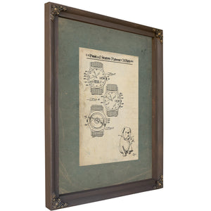 The Watchmakers Hound Patent Blueprint — Framed Wall Art Room View | Bella Frye