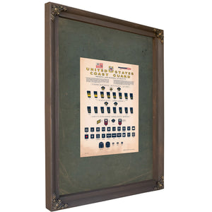 United States Coast Guard Insigna and General Etiquette 1917 — Bourbon Framed Canvas Print | Bella Frye