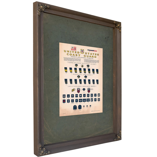 United States Coast Guard Insigna and General Etiquette 1917 — Bourbon Framed Canvas Print | Bella Frye
