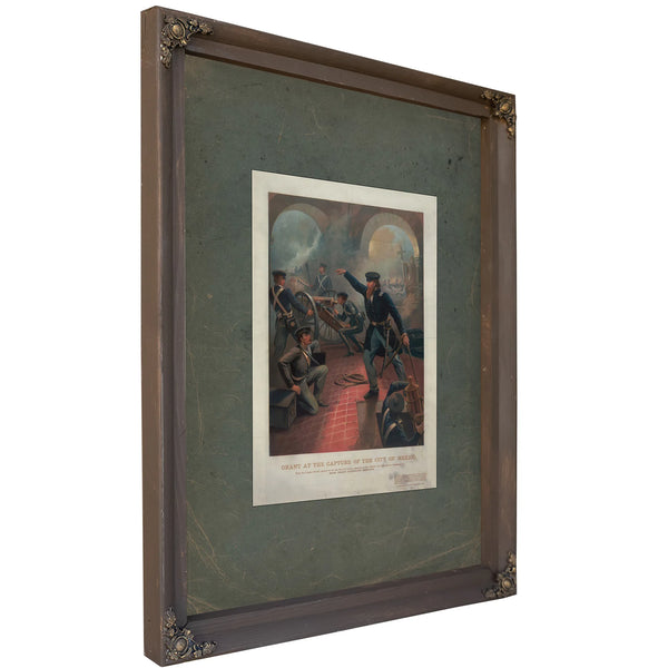 Grant at the Capture of the City of Mexico 186 187 — Bourbon Framed Canvas Print | Bella Frye
