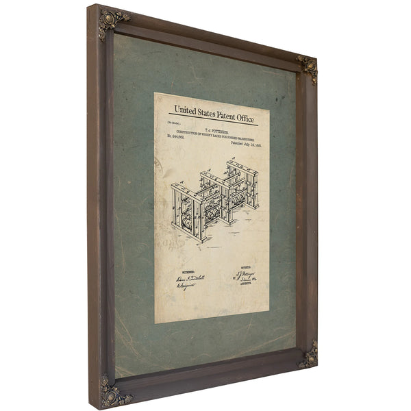 The Bonded Spirits Blueprint a Study in Barrel Architecture — Bourbon Framed Canvas Print | Bella Frye